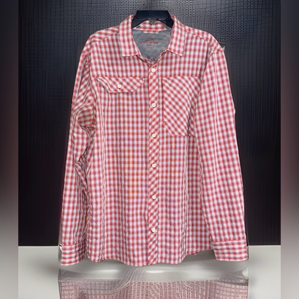 Eddie Bauer Men’s District Check Plaid Button Down Shirt - XL - EUC